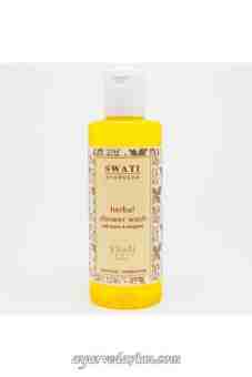 Гель для душа Лимон и бергамот Herbal shower wash with lemon bergamot Swati ayurveda 210 мл