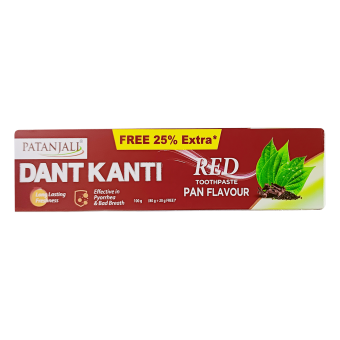 Зубна паста Дант Канті Ред з бетелем 100 г, Патанджалі; Dant Kanti Red Tooth Paste (Pan Flavour), 100 g, Patanjali