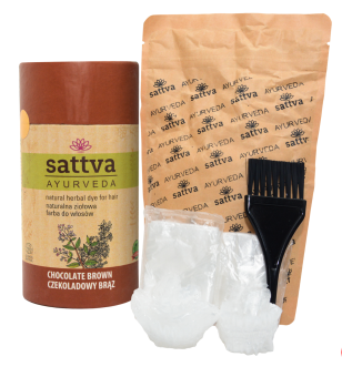 Хна для волос  "Шоколадно-коричневый" 150 г, Саттва Аюрведа; Sattva Ayurveda Henna Chocolate brown 150 g