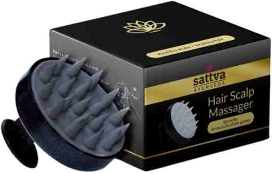 Массажер для кожи головы, черный, Саттва Аюрведа; Scalp massager black, Sattva Ayurveda