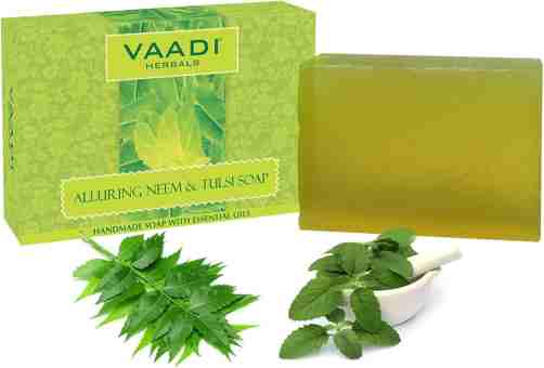 Мило антивікове Нім та Тулсі 75 г, Вааді;  Alluring Neem Tulsi Soap 75 g, Vaadi Herbals