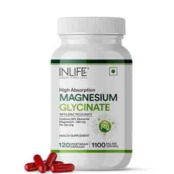 Гліцинат магнію з добавкою цинку 120 капсул, ІнЛайф; Magnesium Glycinate with Zinc Supplement 120 caps