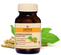 Ашваганда 60 капс, дозировка 350 мг, Саттва Аюрведа; Ashwagandha 60 caps., 350 mg, Sattva Ayurveda