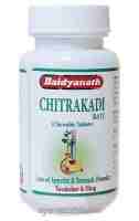 Читракади Вати, улучшает пищеварение, 80 таб, Бэйдэнат; Chitrakadi Bati, 80 tabs, Baidyanath