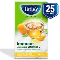 Натурально сладкий зеленый чай со вкусом манго 25 пак.,Тетлей; Naturally Sweet Green Tea with Mango Flavour 25 bags., Tetley