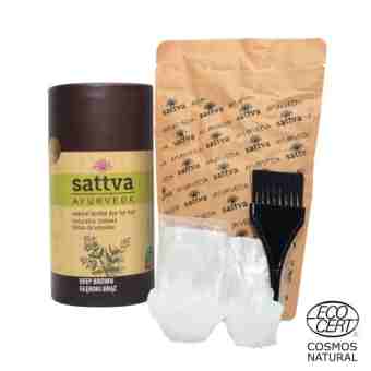 Хна для волос  "Глубокий-коричневый" 150 г, Саттва Аюрведа; Sattva Ayurveda Henna Deep brown 150 g
