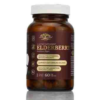 Экстракт черной бузины 60 капсул, Сакред Ливс; Elderberry 60 caps., Sacred Leaves