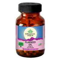 Льняное масло 60 капс., Органик Индия; Flaxseed oil 60 caps., Organic India