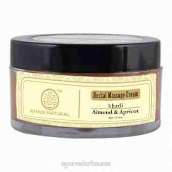 Масажний крем Мигдаль та Абрикос 50 г, Кхадi; Herbal massage cream Almond & Apricot 50 g, Khadi