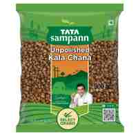 Цельный черный нут 500 г, Тата Сампанн; Unpolished Kala chana 500 g, Tata Sampann