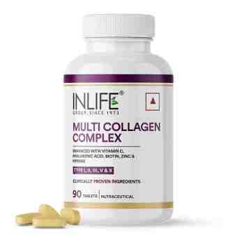 Мультиколлагенновый комплекс 90 таб., Инлайф; Inlife Multi Collagen Complex Supplement, 90 tabs.