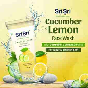 Засіб для вмивання «Огірок і лимон» 60 мл, Шрі Шрі Таттва; Cucumber lemon face wash 60 ml, Sri Sri Tattva
