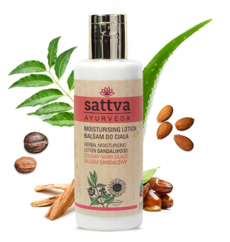 Лосьон для тела увлажняющий "Сандал" 210 мл, Саттва Аюрведа; Moisturising lotion Sandal 210 ml, Sattva Ayurveda