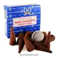 Благовония  НагЧампа в конусе, сатья (Nagchampa 12 cones-satya)