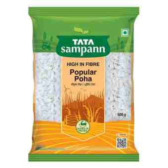 Рисовые хлопья Поха 500 г, Тата Сапман; Poha 500 g, Tata Sampann