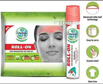 Роликовый карандаш-бальзам от головной боли Амрутанджан 10 мл, Roll-on For Headaches Amrutanjan  10 ml
